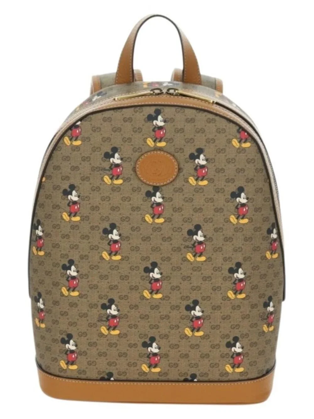 GUCCI Micro GG Supreme Disney Backpack PVC Beige Gold 552884 Auth YKZ1317M